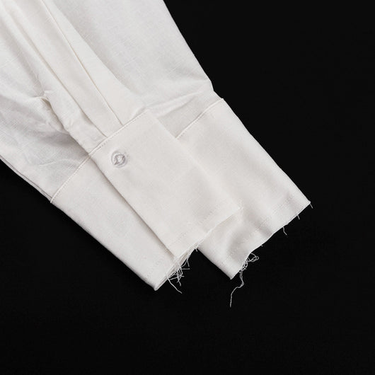 Conjunto Dos Piezas: Blusa Blanca Cropped con Cuello Solapa y Pantalón Ancho Calado con Amarre - Image 26