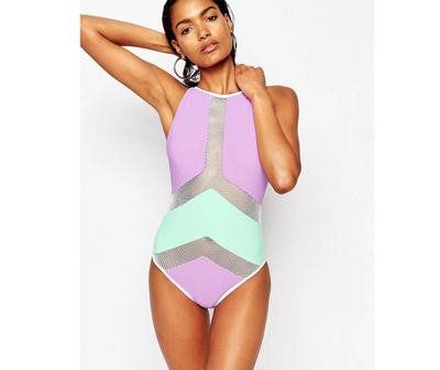 Traje de Baño Enterizo Sexy con Malla - Diseño Europeo y Americano - Image 5