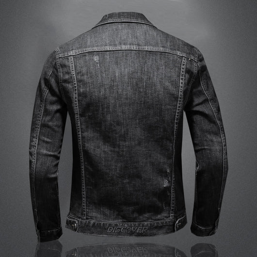 Camisa Denim Slim Fit Retro para Hombre - Image 11