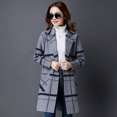 Cardigan de Cuadros Grandes para Otoño e Invierno - Saco Tipo Blazer - Image 15