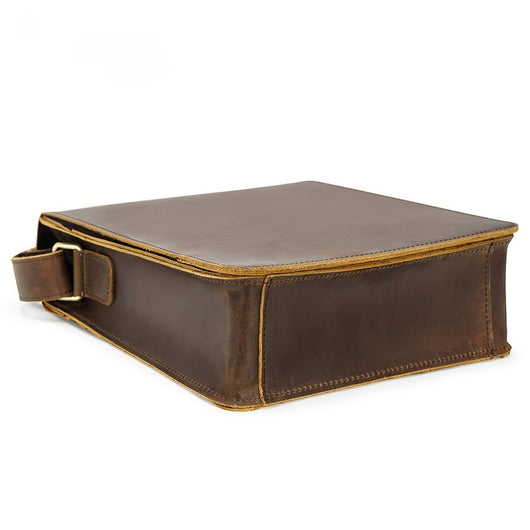 Bolsa Crossbody de Cuero Genuino para Hombre, Estilo Vintage Retro - Image 3