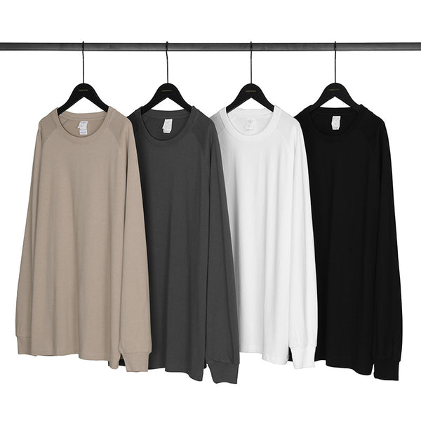 Blusa Básica de Corte Europeo con Abertura Inferior en Color Liso