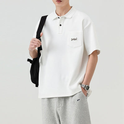 Polo Retro Estival Transpirable con Solapa Manga Corta para Hombre - Image 3