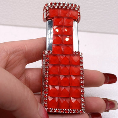 Encendedor Recargable para Dama con Diamantes y Protección Antiviento - Image 3