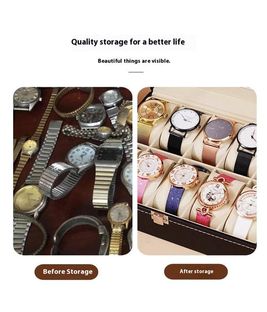 Caja Organizadora de Cuero para Relojes de Lujo - Image 20