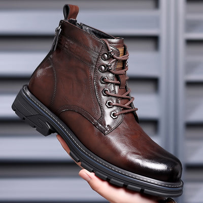 Botas de Trabajo Estilo Británico en Cuero - Calzado Profesional Versátil - Image 7