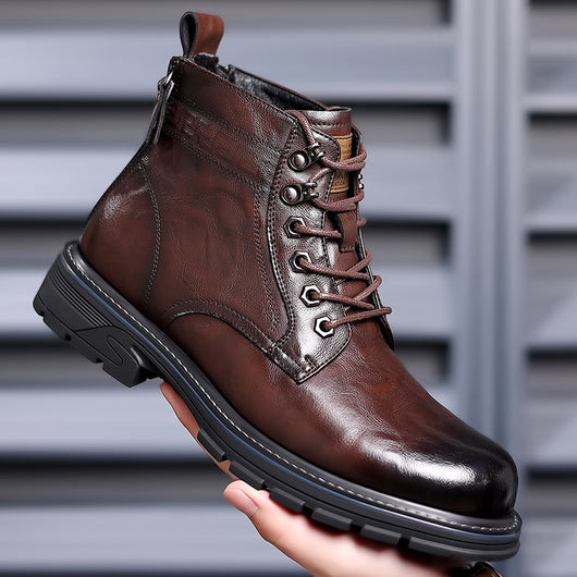 Botas de Trabajo Estilo Británico en Cuero - Calzado Profesional Versátil - Image 7