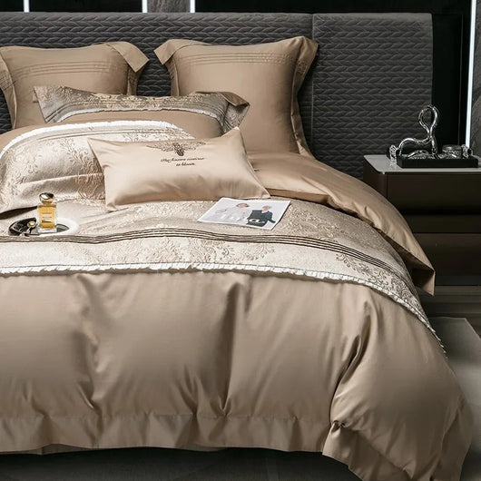 Juego de Cama Jacquard 4 Piezas - Algodón de Fibra Larga Premium - Image 7