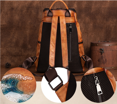 Mochila para Mujer de Gran Capacidad con Diseño Retro Degradado - Image 13