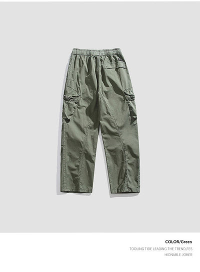 Pantalones Sueltos Retro de Pierna Ancha para Hombre - Image 20