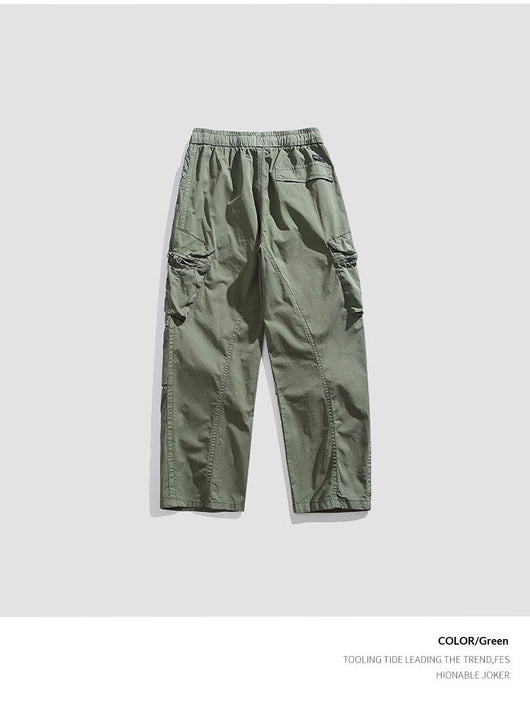Pantalones Sueltos Retro de Pierna Ancha para Hombre - Image 20