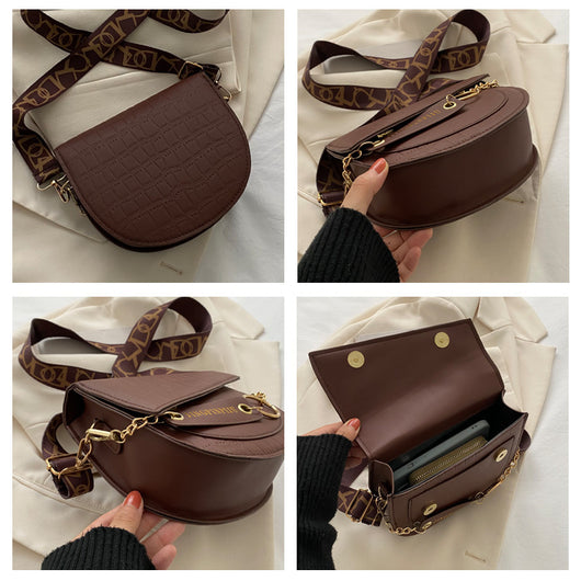 Bolso Bandolera Retro con Patrón de Piedra - Image 13