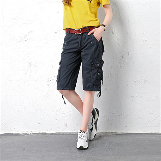 Pantalones Casuales Sueltos Capri Multicolor Talla Grande - Image 2
