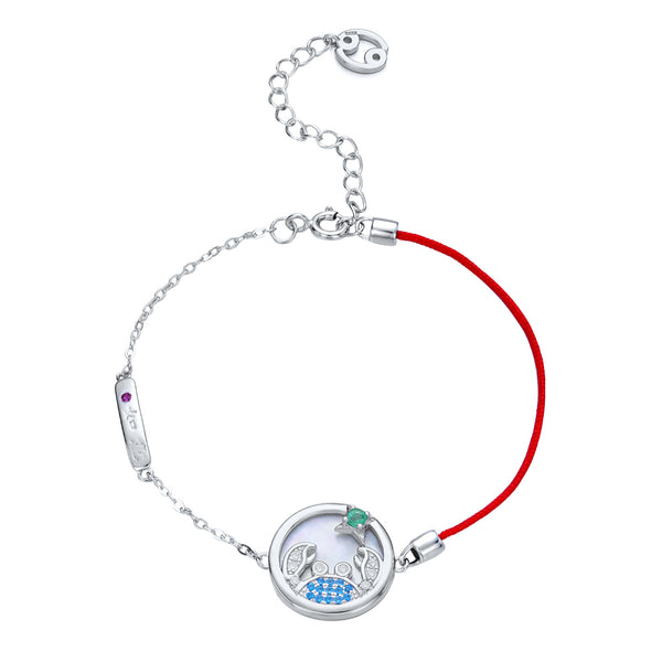Pulsera Esmeralda Cáncer Plata S925 Diseño Original Constelación - Image 5