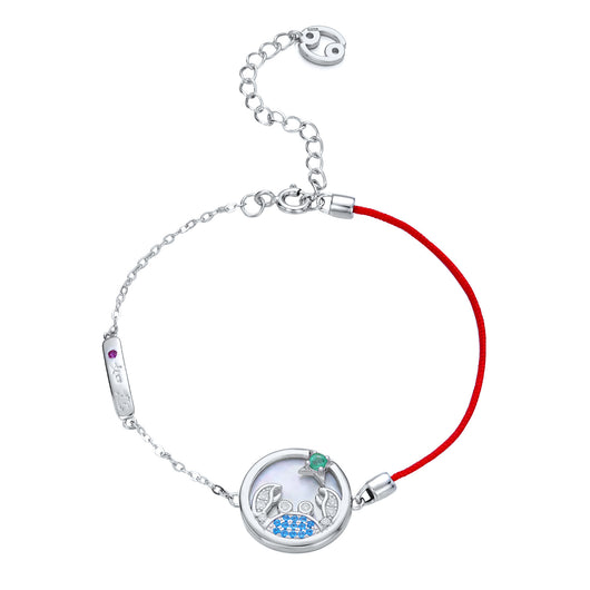 Pulsera Esmeralda Cáncer Plata S925 Diseño Original Constelación - Image 5