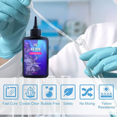 Adhesivo Epoxi Transparente Resistente a UV - Cristal Líquido de Curado Rápido
