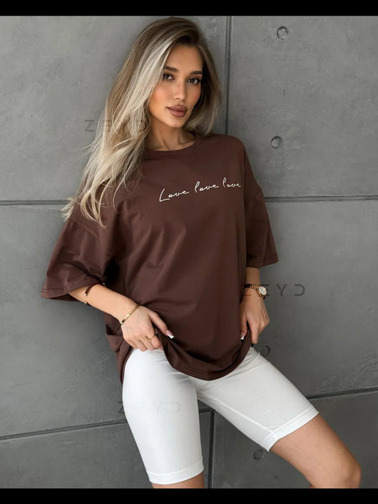 Camiseta de Algodón Estampada con Mensaje Dulce para el Día a Día - Image 10