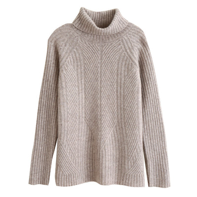 Suéter de Cuello Alto en Lana para Mujer - Pullover Tejido de Manga Larga - Image 12