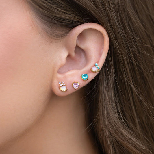 Aretes Diseño Exclusivo Patito Lindo con Corazón de Colores - Image 2
