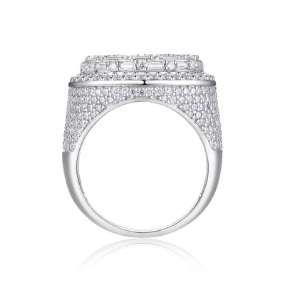 Anillo de Bodas Diamante Moissanita - Conjunto de Anillos Plateado en Plata S925 y Platino - Image 3