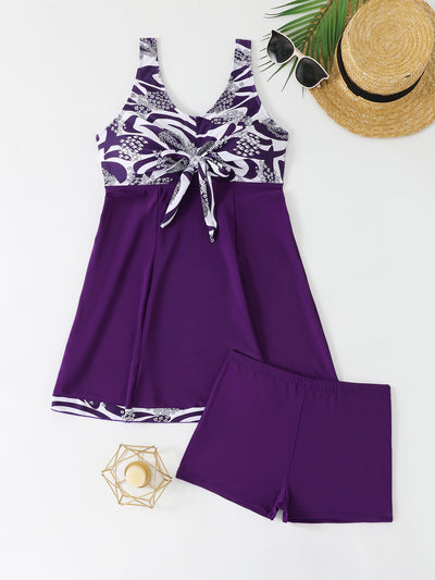 Traje de Baño Tankini Deportivo con Falda y Shorts Integrados - Image 27
