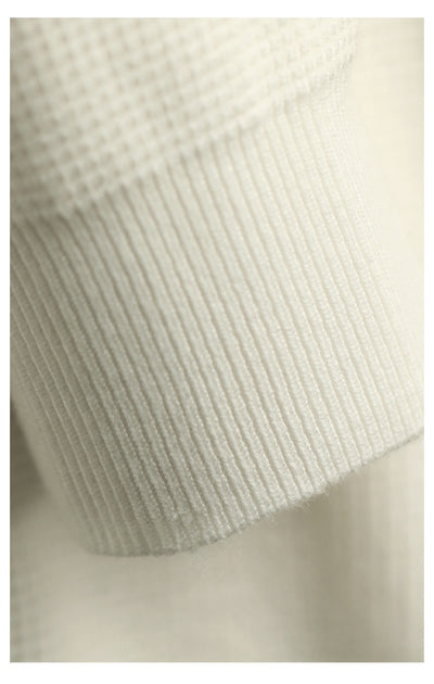 Suéter Henley Casual de Cuello V y Manga Larga para Hombre - Image 10