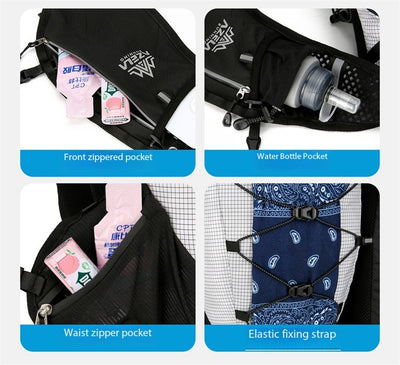 Mochila de Senderismo AZELA con Patrón Grid, Ligera y Transpirable para Trail Running y Camping - Image 16