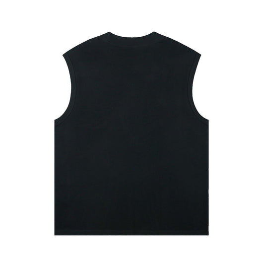 Camiseta sin Mangas con Estampado de Letras en Inglés para Hombre - Image 3