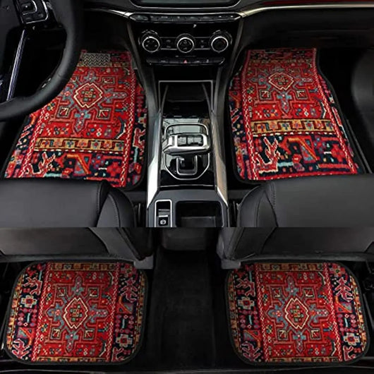 Tapete Bohemio Vintage para Auto - Alfombra Estilo Étnico