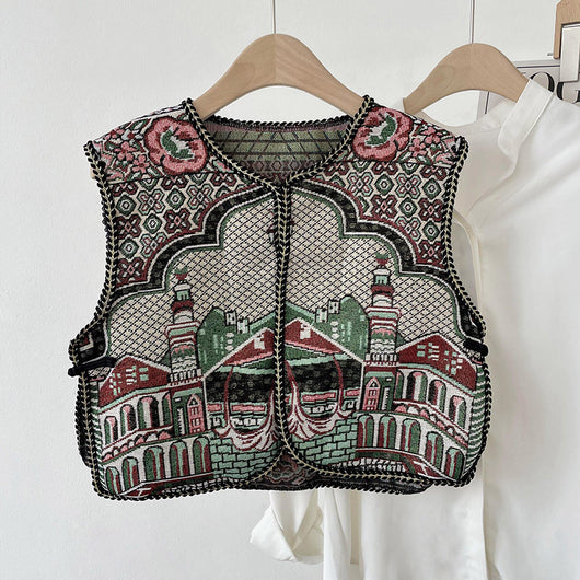 Chaleco Étnico Retro Bordado para Mujer - Abrigo Ligero de Verano - Image 12