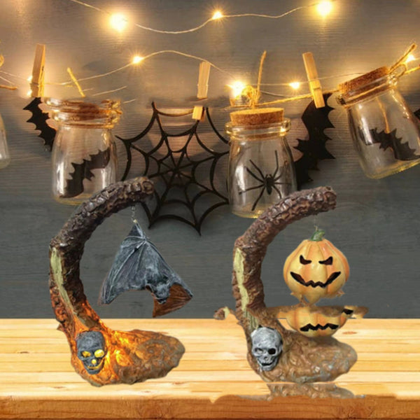 Adorno de Resina Murciélago Linterna de Halloween