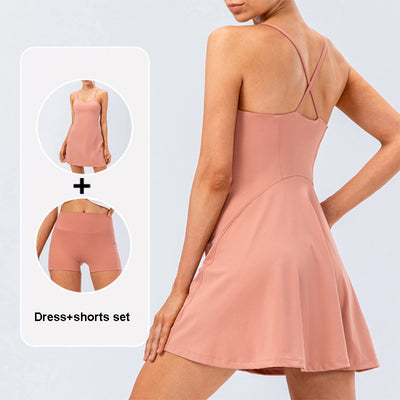 Conjunto Deportivo 2 Piezas: Falda Tenis Yoga y Short Fitness de Alto Estiramiento - Image 7