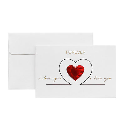 Tarjeta de Felicitación Corazón Rojo - Te Amo Por Siempre con Sobres - Image 10