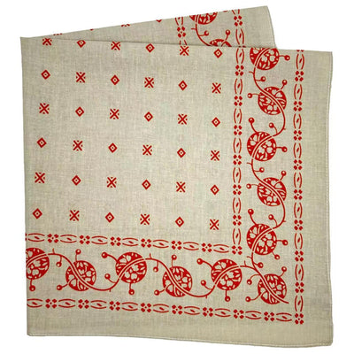 Pañuelo Cuadrado de Algodón Vintage Estampado con Bolsillo - Image 3