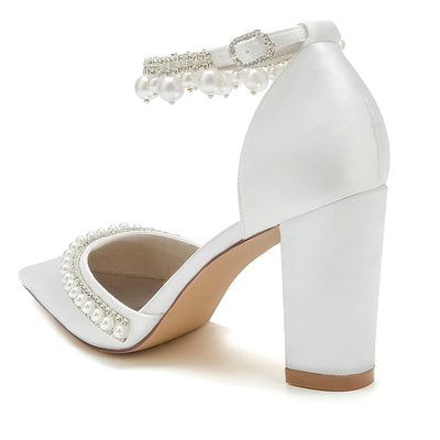 Zapatos de Tacón Cuadrado con Punta Afilada y Cristales Brillantes - Image 15