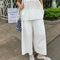 Pantalones Anchos Cropped Bordados para Verano - Casual y Cómodos