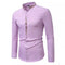 Camisa Masculina Casual Manga Longa com Bordado