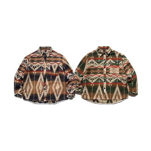 Camisa de Lana Estilo Retro Étnico Japonés - Image 5