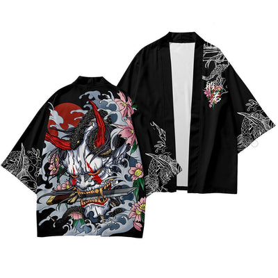 Bata Kimono Hombre Estilo Ukiyo-e Carpa Japonesa - Image 14