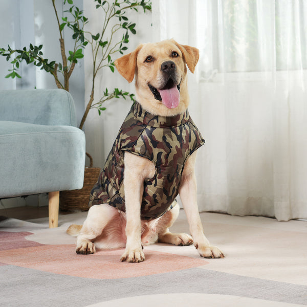 Abrigo Térmico Camuflado para Perros - Ropa de Invierno Acolchada