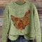 Blusa Cuello Redondo con Estampado Animal