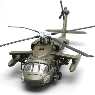 Helicóptero de Combate Black Hawk Modelo Aleación Militar - Image 5