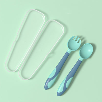 Set de Cubiertos Infantiles con Cuchara Giratoria y Tenedor de Entrenamiento - Image 14