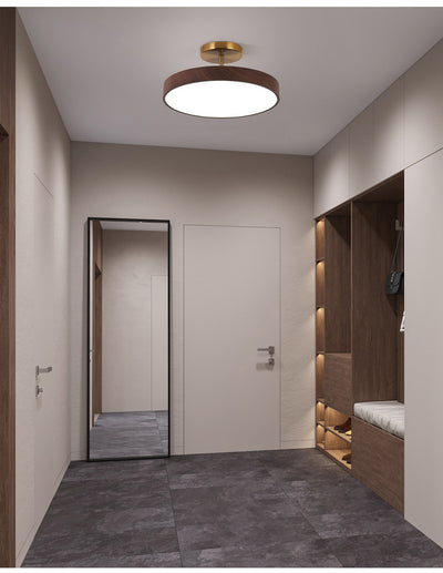 Lámpara de Techo Minimalista con Textura de Madera - Image 6