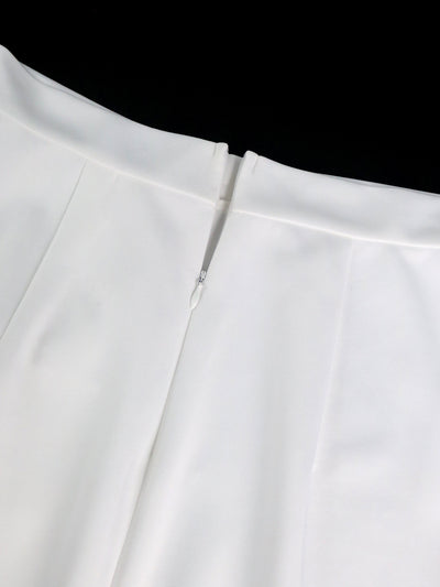 Conjunto Asimétrico: Top Tubo Blanco con Falda Cadera - Image 18