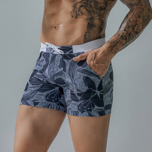Shorts de Baño Estampados Secado Rápido para Hombre