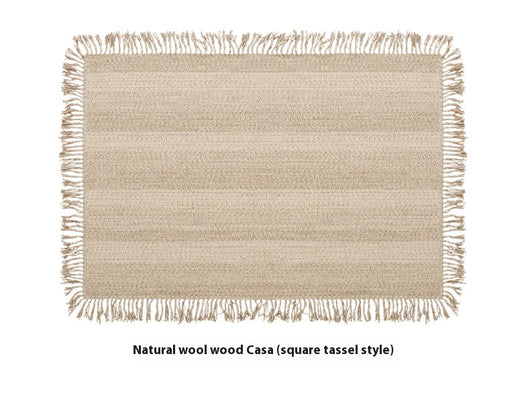 Alfombra de Lana Natural Blanco Leche - Diseño Moderno Minimalista para Sala y Dormitorio - Image 12