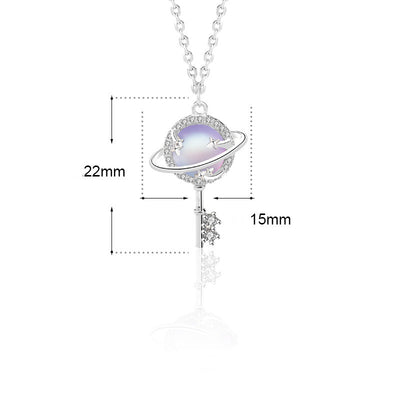 Collar Colgante Planeta Aurora en Plata Esterlina - Image 9