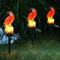 Luz Solar de Resina Papagaio Vermelho