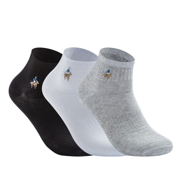 Calcetines Náuticos de Algodón Transpirable con Doble Aguja